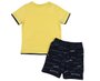 Conjunto Masculino Infantil 1-3 Camiseta Manga Curta e Bermuda 1000073792 Carinhoso Amarelo e Marinho