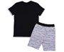 Conjunto Masculino Infantil 4-8 Camiseta e Bermuda 1000073792 Carinhoso Preto e Cinza
