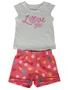 Conjunto Blusa e Shorts Feminino Bebê 26848 Brandili Off White e Rosa
