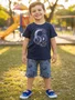 Conjunto Camiseta e Bermuda Game Masculino Infantil 4/10  26688 Brandili Marinho e Azul