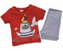 Conjunto Curto Masculino Bebê Camiseta E Bermuda Com Estampa Foca 35309 Brandili Vermelho E Mescla