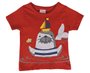 Conjunto Curto Masculino Bebê Camiseta E Bermuda Com Estampa Foca 35309 Brandili Vermelho E Mescla
