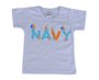Conjunto Curto Masculino Bebê Camiseta e Shorts Estampa Navy 717 Tacadu Branco E Turquesa