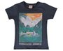 Conjunto Curto Masculino Infantil Camiseta E Bermuda Com Estampa Summer 35305 Brandili Chumbo E Mescla