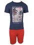 Conjunto Curto Masculino Infantil Com Estampa 1000101403 Malwee Kids Marinho E Vermelho