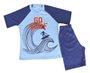 Conjunto Curto Masculino Infantil Com Estampa Go Surf  729 Tacadu Azul