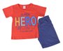Conjunto Curto Masculino Infantil Estampa Hero 722 Tacadu Vermelho E Azul