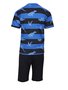 Conjunto Curto Masculino Infantil Estampado 111870 Kyly Azul E Preto