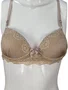 Conjunto Femino Adulto Calcinha E Sutiã Detalhe Renda 2201105 Glamour Bege