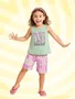 Conjunto Infantil Feminino Ciclista 4/8 1000130333 Malwee Verde Claro