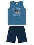 Conjunto Masculino Infantil 4/8 1000130418 Malwee Azul e Marinho