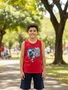 Conjunto Masculino Infantil 4/8 1000130418 Malwee Vermelho e Marinho