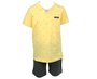 Conjunto Masculino Infantil Manga Curta Camiseta-Bermuda Tamanho 4-8 1000047791 Carinhoso Amarelo e Grafite