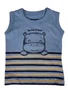Conjunto Regata e Bermuda Masculino Bebê P/G 26839 Brandili Azul e Bege