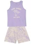 Conjunto Regata e Shorts Feminino Infantil 4/10  26664 Brandili Lilás e Off