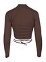 Cropped Feminino Adulto Canelado 2208 Mc'jo Marrom