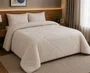 Edredom Casal Plush Inove Listrado 2,20x2,35 ED0354 Hedrons Bege