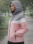 Jaqueta Corta Vento Feminina AW-33307 Magnom Cinza/Branco/Rosa