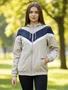 Jaqueta Corta Vento Feminina AW-33308 Magnom  Bege/Preto/Branco