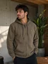 Jaqueta De Moletom Com Capuz Masculina 16.08.0212 Gangster Verde Musgo