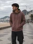 Jaqueta Masculina  De Moletom Flanelado Com Capuz 1000136333 Malwee Marrom