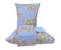 Jogo De Cama Casal Estampado 4 Peças 2,00m x 2,20m Crystal Teka Gardenia Azul