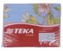 Jogo De Cama Casal Estampado 4 Peças 2,00m x 2,20m Crystal Teka Gardenia Azul