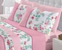 Jogo De Cama King  4 Peças 270x250  Sissy Royal Santista Branco e Rosa