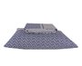 Jogo De Cama Solteiro Com 3 Peças 1.40x2.20 30 cm Estampado Crystal Teka Persa Marinho E Cinza Claro