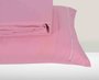 Jogo De Lençol Solteiro 3 Peças 200 Fios 88X188 Micropercal Rosa