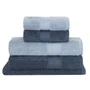Jogo De Toalhas 5 Peças Fio Penteado e Canelado Buddemeyer Azul