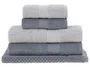 Jogo De Toalhas 5 Peças Fio Penteado e Canelado Buddemeyer Cinza