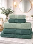 Jogo De Toalhas 5 Peças Fio Penteado e Canelado Buddemeyer Verde