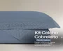 Kit Colcha Casal 2,20x2,40 Flora Renda Habitat Azul