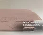 Kit Colcha Casal 2,20x2,40 Flora Renda Habitat Rosa