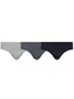 Kit Cueca Slip 3 Peças 11910 Selene Preto/Chumbo/Mescla