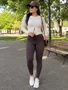 Legging Adulto Térmica Lisa 1019 Luwear Marrom