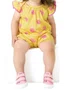 Macaquinho Feminino Bebê Estampa Baleia 1001115 Kyly Amarelo