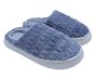 Pantufa Canelada Unissex Adulto QF-126 Center Azul