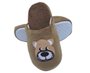 Pantufa Peluciada Unissex Infantil Bordada H13771 Center Marrom