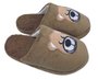 Pantufa Peluciada Unissex Infantil Bordada H13771 Center Marrom