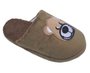 Pantufa Peluciada Unissex Infantil Bordada H13771 Center Marrom