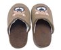 Pantufa Peluciada Unissex Infantil Bordada H13771 Center Marrom