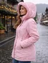 Parka De Sarja Feminina Com Forro Peluciado PFS203 Proxy Rosa