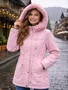 Parka De Sarja Feminina Com Forro Peluciado PFS203 Proxy Rosa