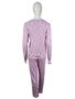 Pijama Feminino Adulto Em Suede Estampado 9200 Kanto Dos Sonhos Lilás