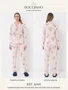 Pijama Feminino Com Botões Estampa Urso 6144 Bocejinho Salmão