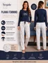 Pijama Feminino Estampa Ovelha 5604 Bocejinho Marinho e Branco