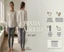 Pijama Feminino Legging Coração 5607 Bocejinho Branco e Cinza