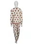 Pijama Fleece Feminino Adulto 5812 Kanto Dos Sonhos Creme e Marrom